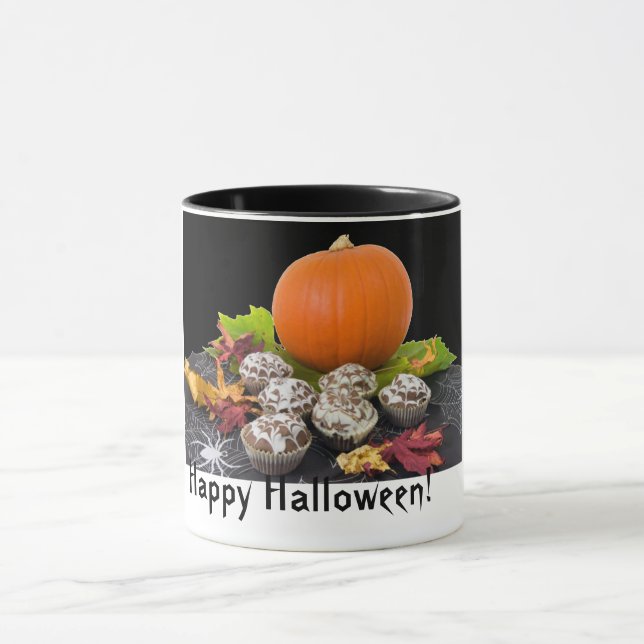 Tasse Joyeux Halloween ! Café citrouille & Cupcakes (Centre)