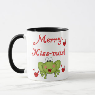 Tasse Joyeux Noël de grenouille Kissmas