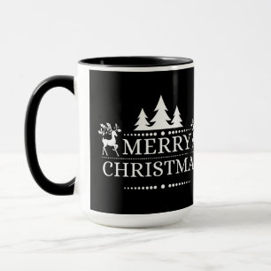 Tasse Joyeux Noël Deux Tone Mug-Black