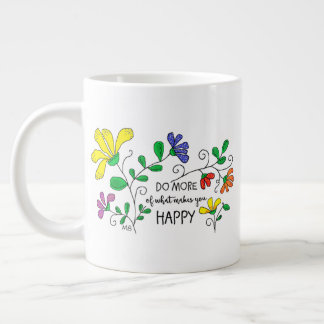 Tasse JUMBO 20 oz.  Design floral fantaisiste