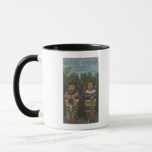 Tasse Jumeaux indiens dans les papooses et "juste le