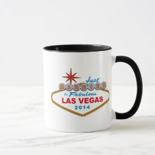Tasse Juste marié à Las Vegas fabuleux 2014 (signe)
