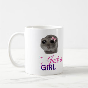 Tasse Juste une Fille – Hamster triste mignon
