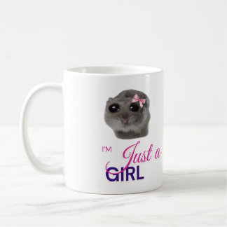 Tasse Juste une Fille – Hamster triste mignon 