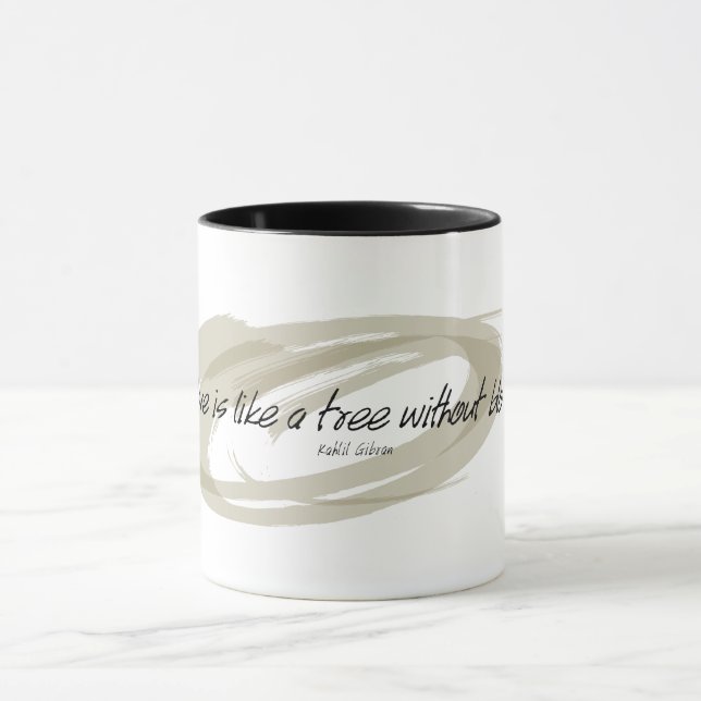 Tasse Kahlil Gibran Life Without Love Citation (Centre)