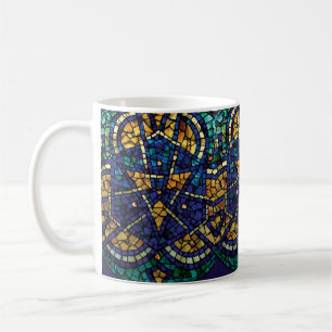 Tasse "kaléidoscope " de mosaïque souillé en verre