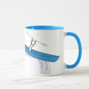Tasse Kayaker sur l'eau