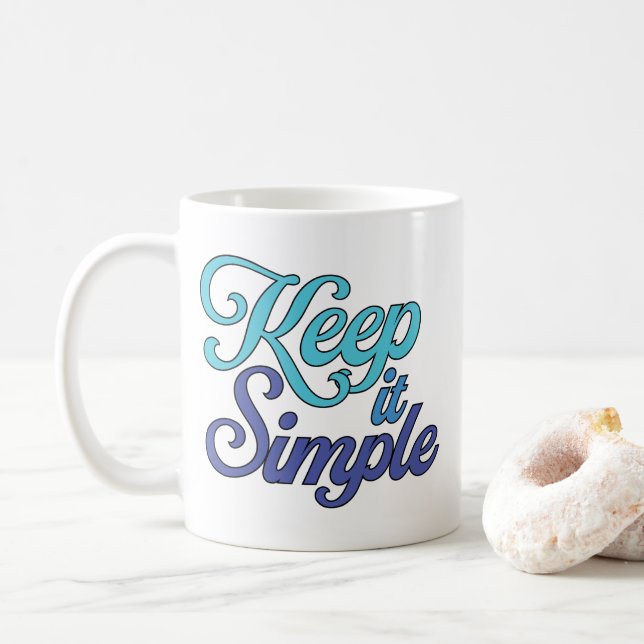 Tasse Keep it Simple (Bleue) (Avec donut)