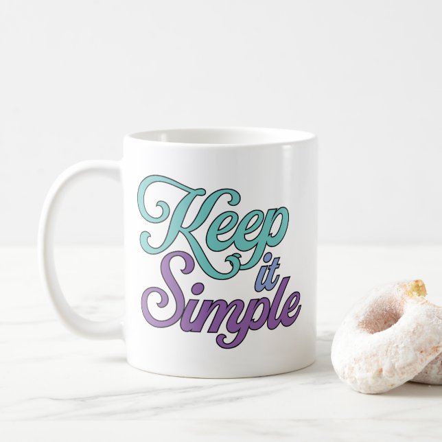 Tasse Keep it Simple (Violet) (Avec donut)