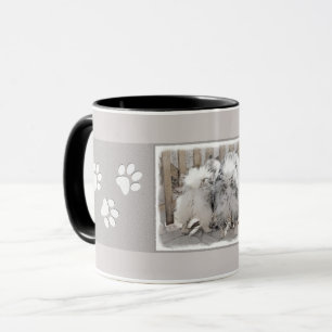 Tasse Keeshonds at the Gate Painting - Original Dog Art