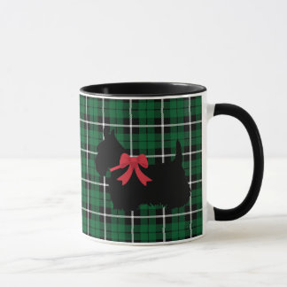 Tasse Kelly green Scottish Terrier blanc/noir plaid