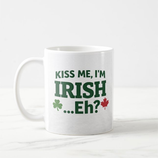 Tasse Kiss Me I'm Irish Eh (Gauche)