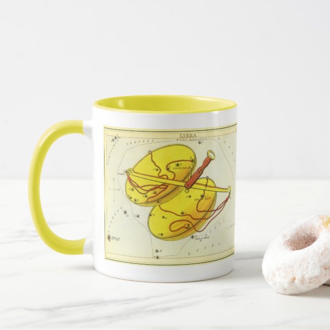 Tasse La bibliothèque met à l'échelle la constellation V (Avec donut)