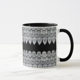 Tasse La dentelle blanche forme une frontière sensible