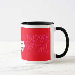 Tasse La heureuse Sainte-Valentin avec le coeur d'amour