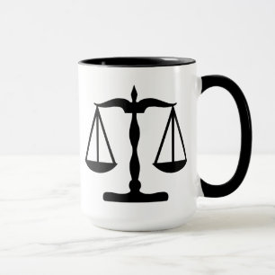 Tasse La justice mesure le noir de ~