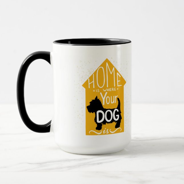 Tasse La maison est où le chien est (Gauche)