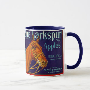 TASSE LA MARQUE BLEUE VINTAGE APPLE DE PIED-D'ALOUETTE
