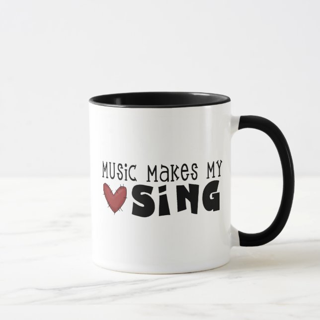 Tasse La musique fait mes coeurs chantent des t-shirts e (Droite)