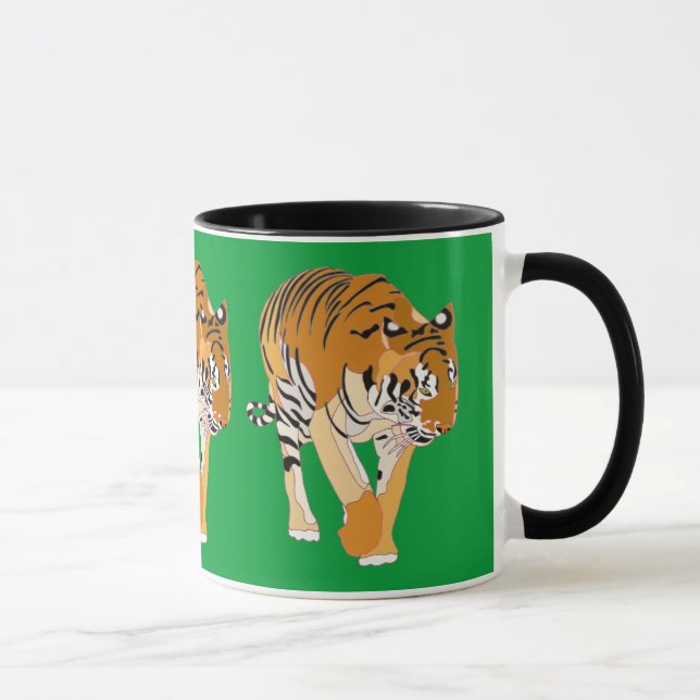 Tasse La peinture de marche de Digitals de tigre attaque (Droite)