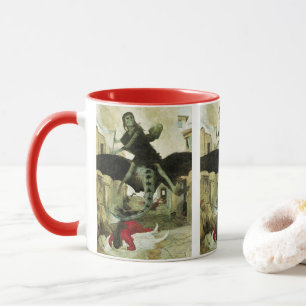 Tasse La Peste par Arnold Böcklin, Symbolisme Vintage