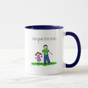 Tasse La petite fille de papa (Brunette)