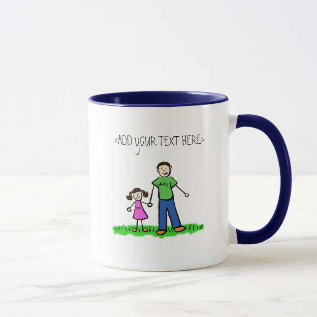 Tasse La petite fille de papa (Brunette) (Droite)