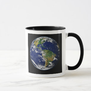 Tasse La pleine terre montrant l'hémisphère de l'ouest