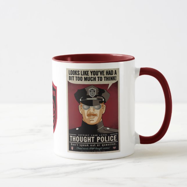 Tasse La police de pensée attaque (Droite)