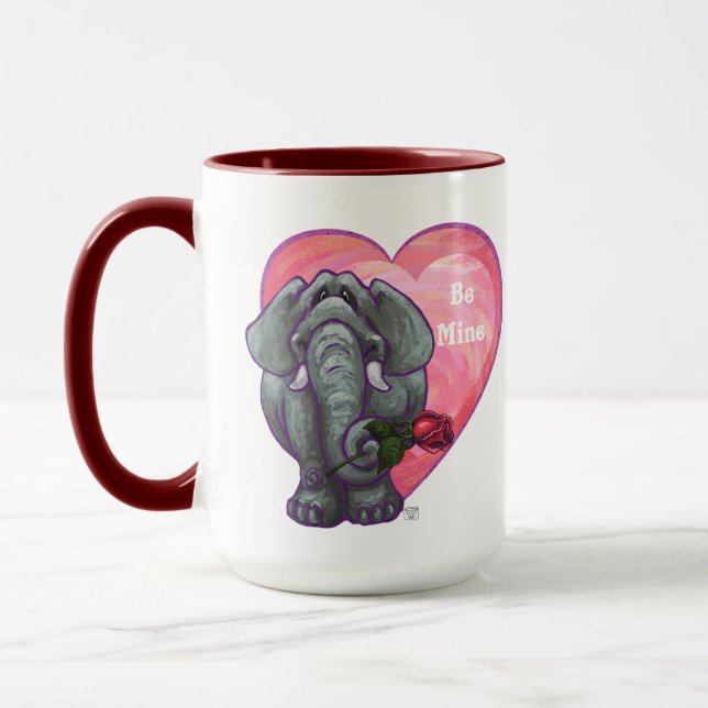 Tasse La Saint-Valentin des éléphants (Gauche)