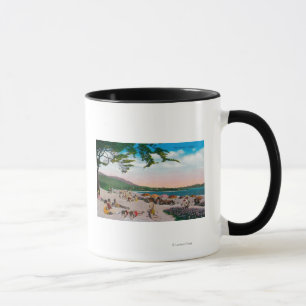 Tasse La scène de plage chez Carmel, la Californie