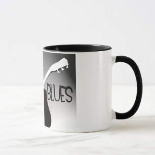 Tasse La silhouette du joueur de bleus avec un
