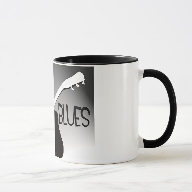 Tasse La silhouette du joueur de bleus avec un (Droite)