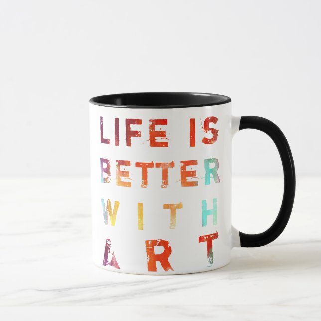 Tasse La vie est meilleure avec l'art (Droite)