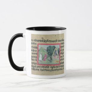 Tasse La visite d'un chef de Rajput à un ermite d'un PAG