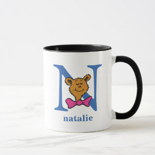 Tasse L'ABC du Dr Seuss : Lettre N - Bleu Ajoutez votr