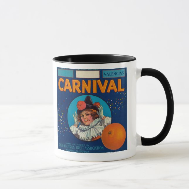 Tasse Label orange carnavalAnaheim, CA (Droite)