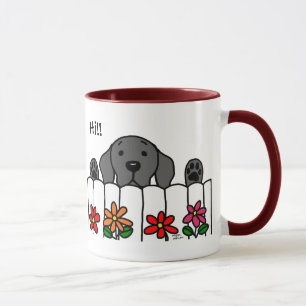 Tasse Labrador noir vous observant