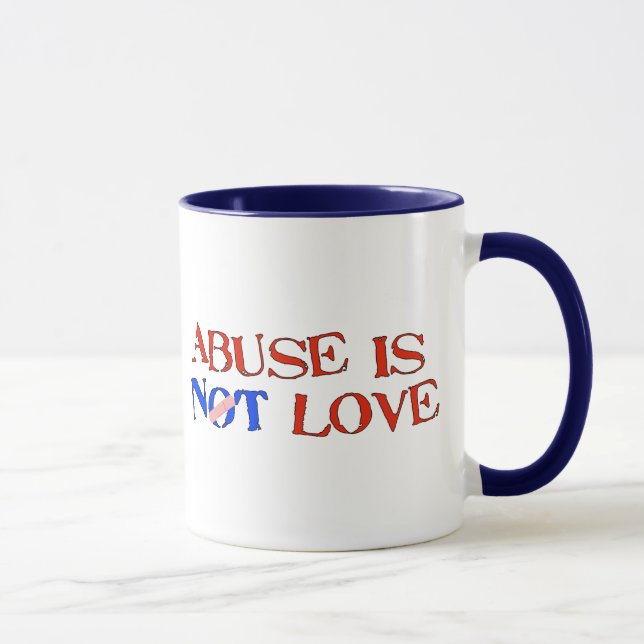 Tasse L'abus n'est pas amour (Droite)