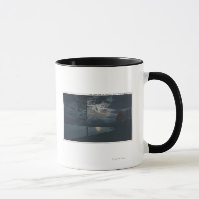 Tasse Lac Yellowstone, vue du lac par le clair de lune (Droite)