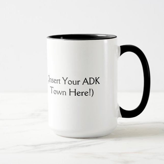 Tasse L'Adirondacks appellent - insérez votre ville (Droite)