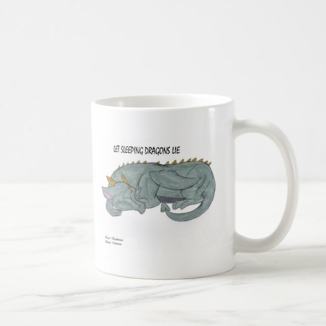 Tasse laissée de mensonge de dragons de sommeil (Droite)