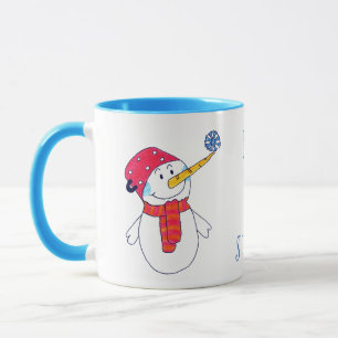 Tasse Laisser neiger Snowman et Snowflake Cute Kids