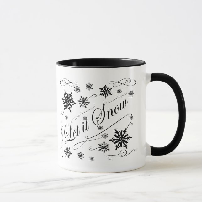 Tasse laissez-le neiger morceau de tableau noir (Droite)