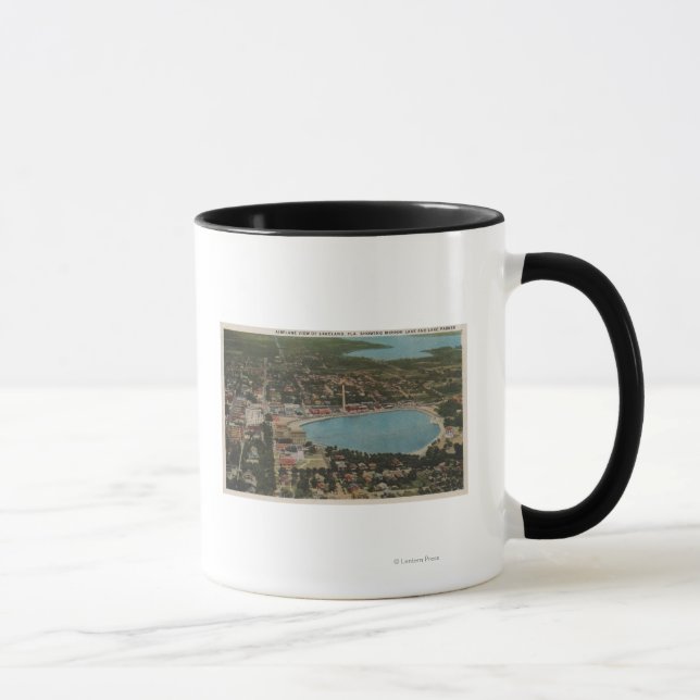 Tasse Lakeland, Floride - Vue aérienne de la ville (Droite)
