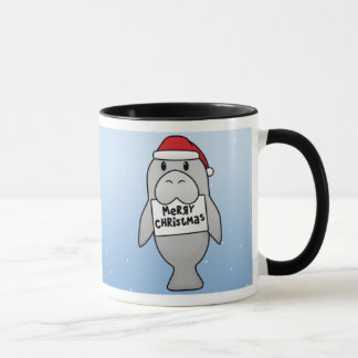 Tasse Lamantin de Noël de Kawaii