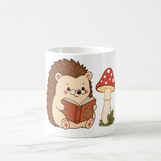 Tasse Lampe Champignon Lecture Hérisson Mignon