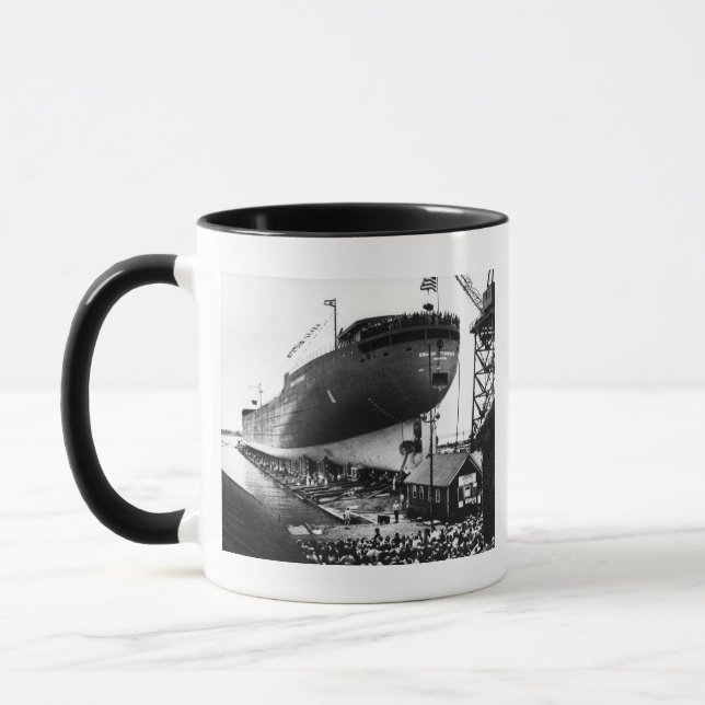 Tasse Lancement d'Edmund Fitzgerald 6-8-1958 (#1) (Gauche)