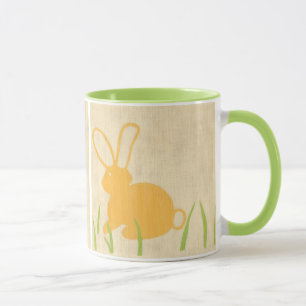 Tasse Lapin jaune et herbe verte par Chariklia Zarris