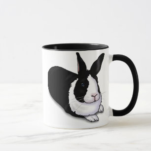Tasse Lapin noir et blanc
